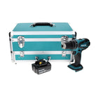 Taladro percutor inalámbrico Makita DHP 456 T1TX 18 V 50 Nm + 1x batería 5,0 Ah + juego de brocas de 70 piezas + maletín de aluminio TX - sin cargador