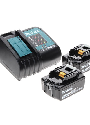 Makita DHP 456 SGTX Perceuse-Visseuse à percussion sans fil 18 V 50 Nm + 2x Batteries rechargeables 6,0 Ah + Chargeur + Jeu de 70 mèches + Mallette en aluminium TX