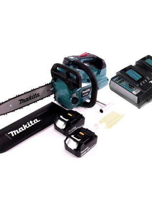 Makita DUC 306 PM Akku Kettensäge 36 V ( 2x 18 V ) Brushless 30 cm + 2x Akku 4,0 Ah + Doppelladegerät