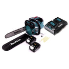 Makita DUC 306 PT Akku Kettensäge 36 V ( 2x 18 V ) Brushless 30 cm + 2x Akku 5,0 Ah + Doppelladegerät