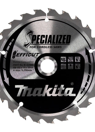 Makita DHS 680 Z Akku Handkreissäge 18 V 165 mm + EFFICUT Kreissägeblatt - ohne Akku, ohne Ladegerät