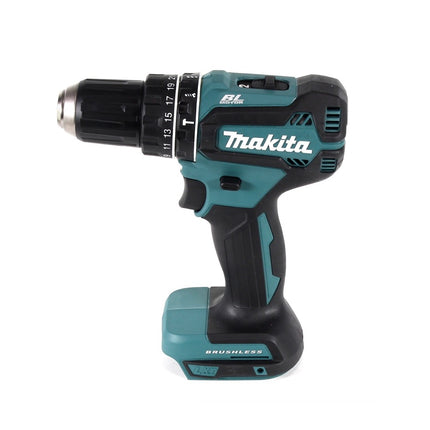 Makita DHP 485 SMTX Akku Schlagbohrschrauber 18 V 50 Nm Brushless + 2x Akku 4,0 Ah + Ladegerät + 70 tlg. Bit Bohrer Set + TX Alu Koffer