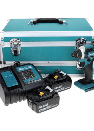 Makita DTD 152 STTX Visseuse à chocs sans fil 18 V 165 Nm + 2x Batteries 5.0 Ah + Chargeur + Jeu de mèches 70 pièces + Mallette TX