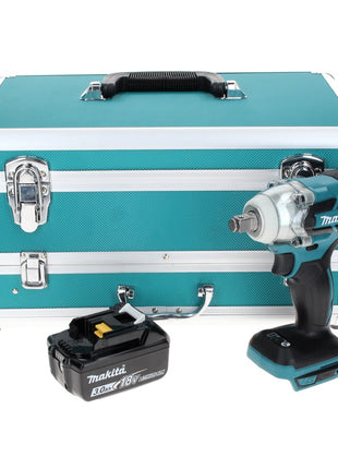 Makita DTW 285 F1TX Clé à chocs sans fil 18 V 280 Nm 1/2" sans balais + 1x batterie 3,0 Ah + jeu de 70 forets + coffret en aluminium TX - sans chargeur