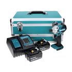 Makita DTD 156 STTX Akku Schlagschrauber 18 V 155 Nm + 2x Akku 5,0 Ah + Ladegerät + 70 tlg. Bit Bohrer Set + TX Alu Koffer