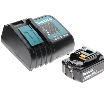 Makita DTW 285 ST1TX 18 V Visseuse à chocs sans fil 280 Nm 1/2" Brushless + 1x Batterie 5.0 Ah + Chargeur + Jeu de mèches 70 pièces + Mallette TX