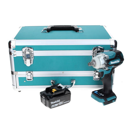 Makita DTW 300 M1TX Visseuse à chocs 18 V 330 Nm 1/2" Brushless + 1x Batterie 4,0 Ah +  Jeu de mèches 70 pièces+ Coffret TX Alu - sans chargeur