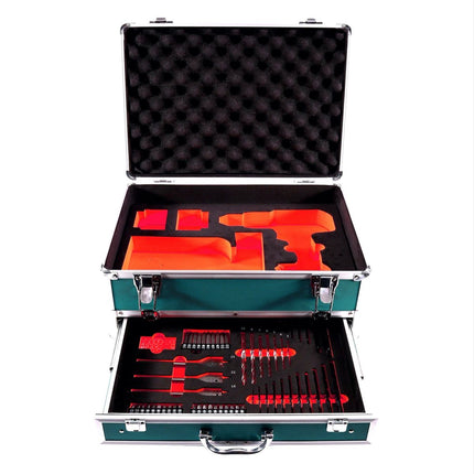 Makita DTW 300 SM1TX llave de impacto a batería 18 V 330 Nm 1/2" sin escobillas + 1x batería 4,0 Ah + cargador + juego de brocas de 70 piezas + maletín de aluminio TX