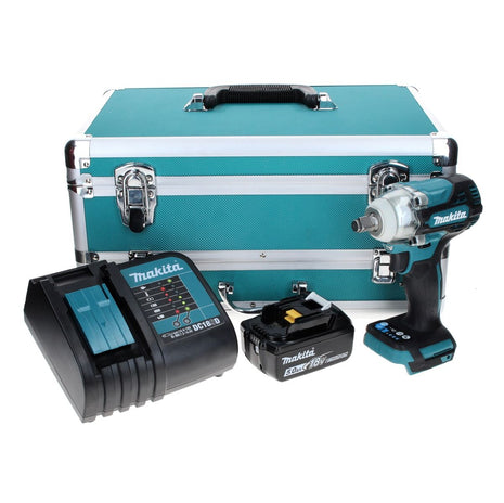 Makita DTW 300 ST1TX llave de impacto a batería 18 V 330 Nm 1/2" sin escobillas + 1x batería 5,0 Ah + cargador + juego de brocas de 70 piezas + maletín de aluminio TX