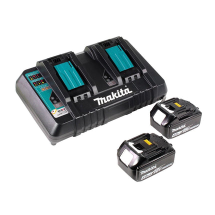 Makita DUC 256 PM Tronçonneuse à chaîne sans fil 36 V ( 2x 18 V ) Brushless 25 cm + 2x batterie 4,0 Ah + double chargeur