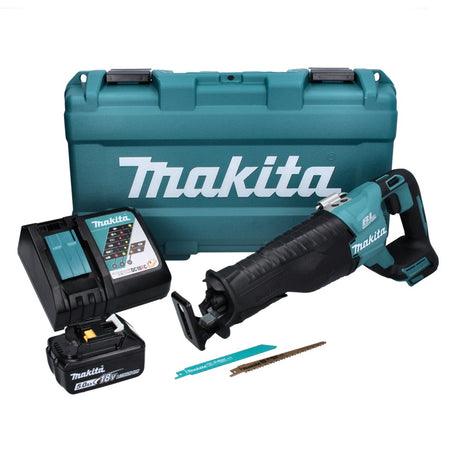 Makita DJR 187 RT1K Akku Reciprosäge 18 V Brushless + 1x Akku 5,0 Ah + Ladegerät + Koffer - Toolbrothers