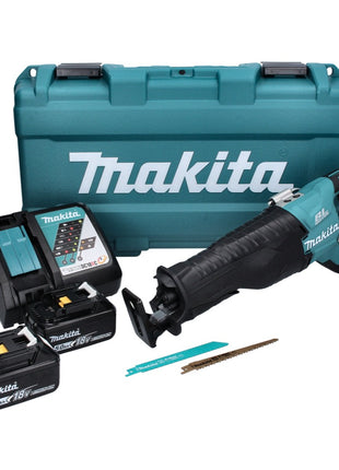 Makita DJR 187 RTK Akku Reciprosäge 18 V Brushless + 2x Akku 5,0 Ah + Ladegerät + Koffer - Toolbrothers