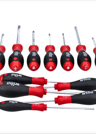 Wiha 302HK12 Jeu de tournevis SoftFinish - 12 pièces. - fente, Phillips, Pozidriv, Torx (41002)