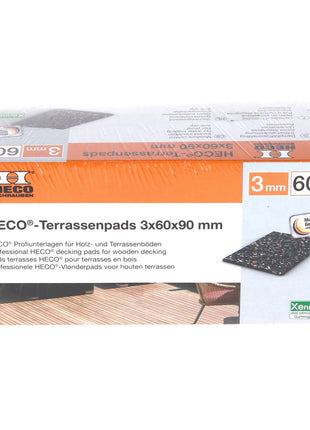 HECO Terrassen Pads Gummi Rutschfest 3 mm 60 Stk. ( 49770 ) - Toolbrothers