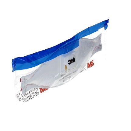 3M FFP3 Aura 9332+ Mascherina respiratoria con valvola 1 pz. EN149:2001 FFP3 NR D - per materiali isolanti e legno duro