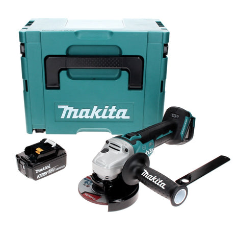 Makita DGA 506 F1J Smerigliatrice angolare a batteria 18 V 125 mm brushless + 1x batteria ricaricabile 3,0 Ah + Makpac - senza caricabatterie