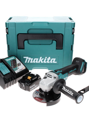 Makita DGA 506 RM1J Akku Winkelschleifer 18 V 125 mm Brushless + 1x Akku 4,0 Ah + Ladegerät + Makpac