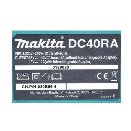 Makita DC 40 RA Cargador rápido XGT LXT de 40V ( 191E07-8 )
