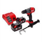 Milwaukee M18 ONEPD2-502C Akku Schlagbohrschrauber 18 V 135 Nm Brushless One Key Bluetooth + 2x Akku 5,0 Ah + Ladegerät