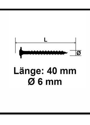 SPAX HI.FORCE Tellerkopf Schraube 6,0 x 40 mm 200 Stk. ( 0251010600405 ) Torx T-Star Plus T30 Vollgewinde Wirox 4Cut