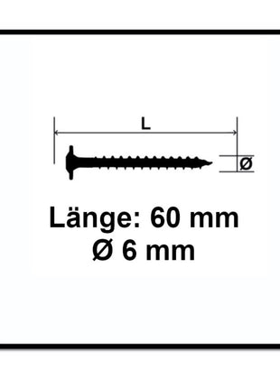 SPAX HI.FORCE Tellerkopf Schraube 6,0 x 60 mm 200 Stk. ( 0251010600605 ) Torx T-Star Plus T30 Vollgewinde Wirox 4Cut