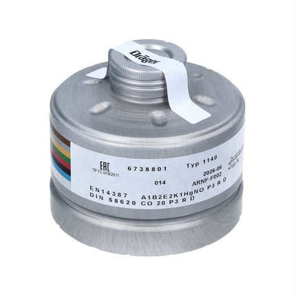 Dräger X-plore Rd40 Filtro per respiratori A1B2E2K1 Hg CO NO-P3 RD ( 6738801 ) EN148-1 per maschere X-plore 6000 / X-plore 4000