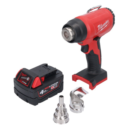 Pistola ad aria calda a batteria Milwaukee M18 BHG-401 18 V 470 °C + 1x batteria ricaricabile 4,0 Ah - senza caricabatterie