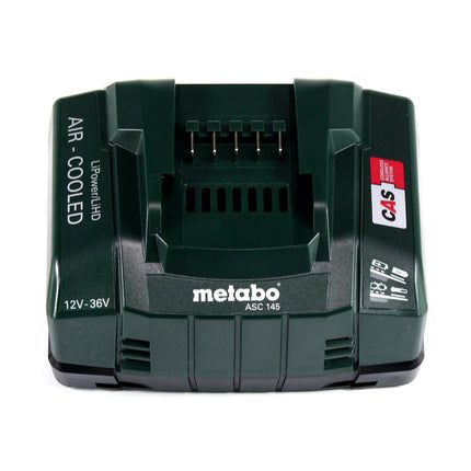 Metabo 18 V Basis Set 2x Akku 10,0 Ah LIHD + ASC 145 Ladegerät CAS System