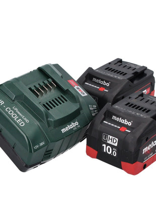 Metabo 18 V Basis Set 2x Akku 10,0 Ah LIHD + ASC 145 Ladegerät CAS System