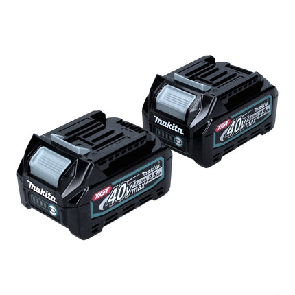 Set di batterie Makita 40 V con 2x BL 4025 2,5 Ah ( 2x 191B36-3 ) XGT Li-Ion classe di protezione IP64 con display LED