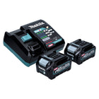 Makita Power Source Kit 40 V max. mit 2x BL 4025 Akku 2,5 Ah XGT ( 2x 191B36-3 ) + DC 40 RA Schnell Ladegerät XGT LXT ( 191E07-8 )