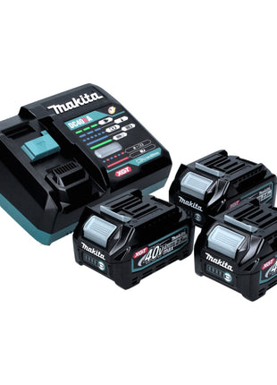 Makita Kit de démarrage batterie 40 V max Avec 3x Batteries BL 4025 2,5 Ah XGT (3x 191B36-3) + Chargeur (191E07-8)