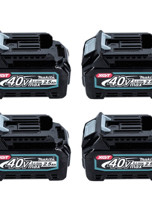 Makita Kit de démarrage batterie 40 V max. + 4x Batteries 2,5 Ah XGT (4x 191B36-3) + Chargeur (191E07-8)