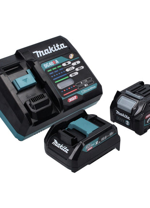 Makita Kit de démarrage batterie 40 V maxi + 1x Batterie (191B36-3) + Chargeur (191E07-8) + Adaptateur 18V (191C10-7)