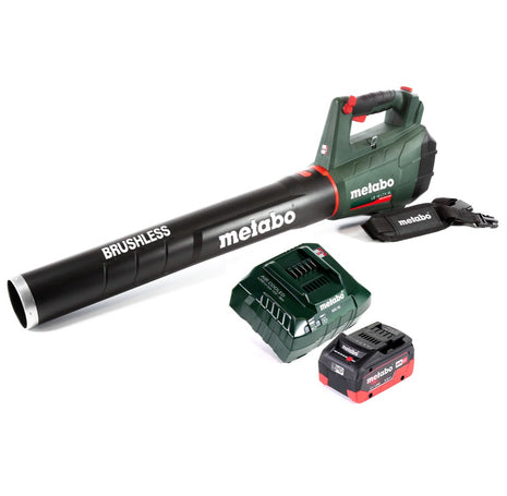 Soplador de hojas a batería Metabo LB 18 LTX BL 18 V sin escobillas + 1x batería 5,5 Ah + cargador