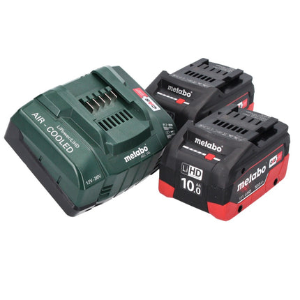 Soplador de hojas sin cable Metabo LB 18 LTX BL 18 V sin escobillas + 2x batería recargable 10,0 Ah + cargador
