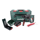 Metabo KHA 18 LTX Akku Kombihammer 18 V 2,2 J SDS Plus + 1x Akku 10,0 Ah + Ladegerät + 7 tlg. P4P SDS plus Steinbohrer Set + metaBOX