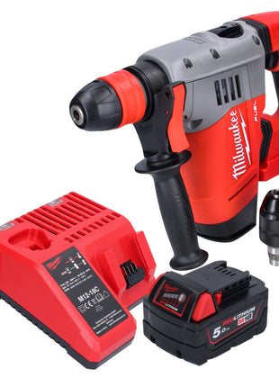 Martillo combinado a batería Milwaukee M18 CHPX-501 18 V 4.0 J SDS Plus Brushless + 1x batería 5.0 Ah + cargador