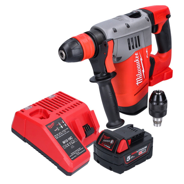 Milwaukee M18 CHPX-501 Akku Kombihammer 18 V 4,0 J SDS Plus Brushless + 1x Akku 5,0 Ah + Ladegerät