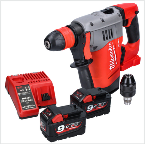 Milwaukee M18 CHPX-902 Akku Kombihammer 18 V 4,0 J SDS Plus Brushless + 2x Akku 9,0 Ah + Ladegerät