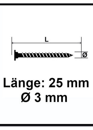 Tornillo de cabeza plana para pared trasera SPAX 3,0 x 25 mm 1500 piezas (5x 0151010300253) Torx T-STAR Plus T10 para paredes traseras sin lente rosca completa Wirox 4Cut