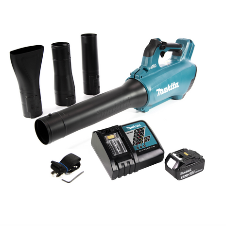 Soplador de batería Makita DUB 184 RT1 18 V sin escobillas + 1x batería 5,0 Ah + cargador