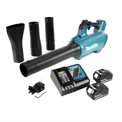 Soffiatore a batteria Makita DUB 184 RT 18 V brushless + 2x batteria 5,0 Ah + caricabatterie