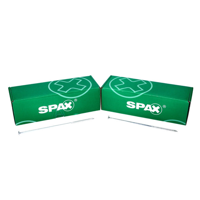 SPAX HI.FORCE Tellerkopf Schraube 6,0 x 220 mm 100 Stk. ( 2x 0251010602205 ) Torx T-Star Plus T30 Teilgewinde Wirox 4Cut
