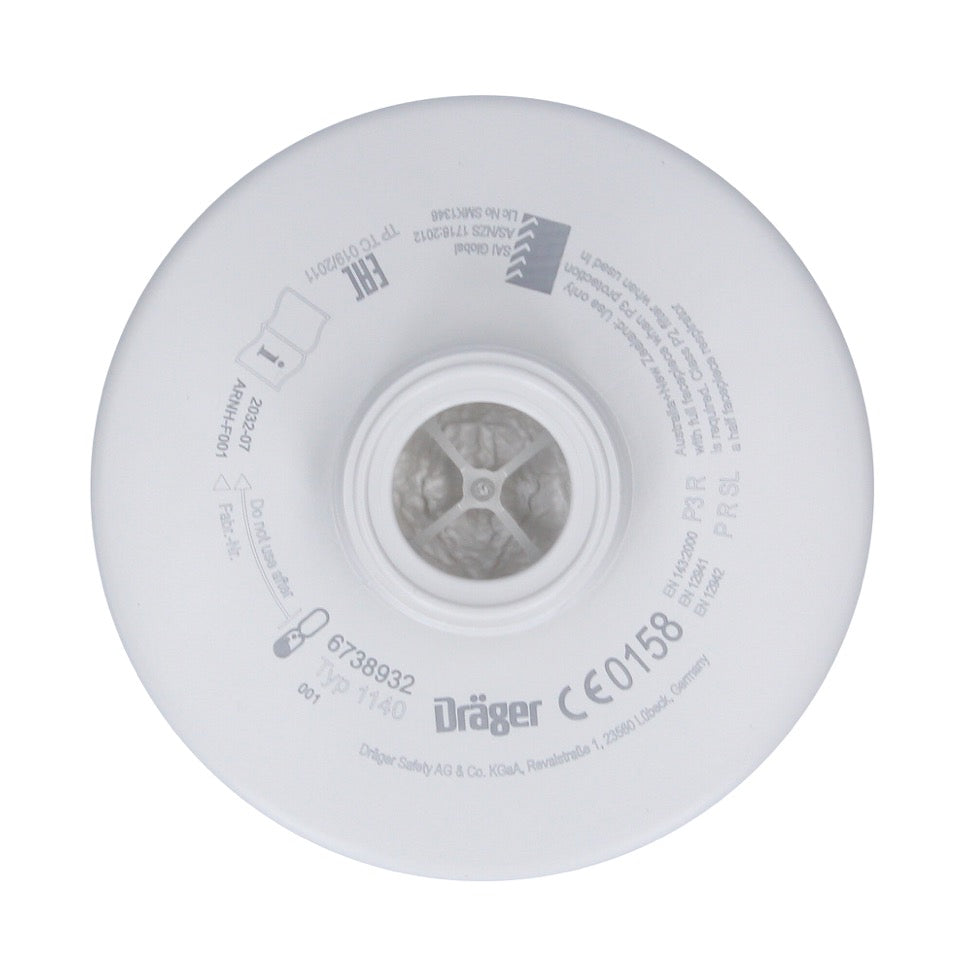 Dräger Rd40 Filtro per particelle P3 R / 3 pezzi ( 3x 6738932 ) - per maschere X-plore 6000 e semimaschere X-plore 4000