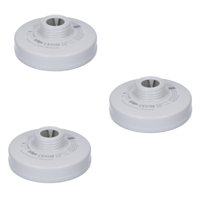 Dräger Rd40 Filtro per particelle P3 R / 3 pezzi ( 3x 6738932 ) - per maschere X-plore 6000 e semimaschere X-plore 4000
