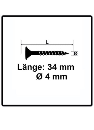 SPAX Sonderkopf Schieferschraube 4,0 x 34 mm 1000 Stk. ( 2x 35704015801001 ) Torx T-Star Plus T20 Teilgewinde Wirox 4Cut