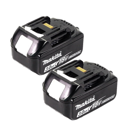 Makita DLM 432 F2 Akku Rasenmäher 36 V ( 2x 18 V ) 43 cm Brushless + 2x Akku 3,0 Ah - ohne Ladegerät