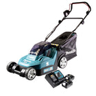 Makita DLM 432 RF2 cordless lawn mower 36 V ( 2x 18 V ) 43 cm brushless + 2x rechargeable battery 3.0 Ah + charger