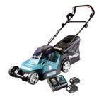 Cortacésped a batería Makita DLM 432 RG2 36 V (2x 18 V) 43 cm sin escobillas + 2x batería 6,0 Ah + cargador